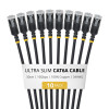 StarTech.com Slim Cat6a U/FTP Patchkabel RJ45, 0,3 m, Schwarz, 10er-Pack