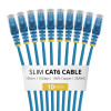 StarTech.com N6PAT100CMBLS10PK Slim Cat6 Patchkabel, RJ45, 1 m, Blau, 10er-Pack