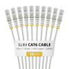 StarTech.com Slim Cat6 U/UTP Patchkabel RJ45, 0,5 m, Grau, 10er-Pack