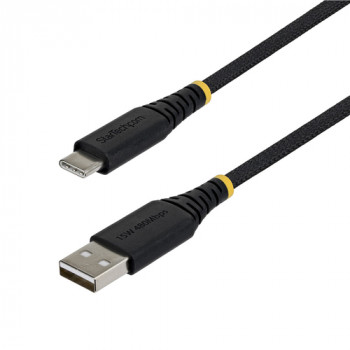 StarTech.com Geflochtenes USB 2.0 Kabel USB-A auf USB-C, 1 m, 15 W, Schwarz