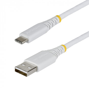 StarTech.com Geflochtenes USB 2.0 Kabel USB-A auf USB-C, 1 m, 15 W, Weiß