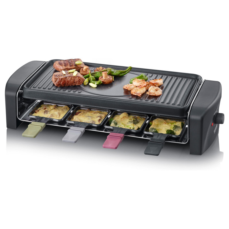 Severin Raclette Grill (RG 9646), Schwarz, 1400 W