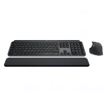 Logitech MX Keys S Combo Kabelloses Tastatur- und Maus-Set, Italienisches Layout, Graphit