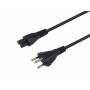 Equip Netzkabel Swiss T12 auf IEC C5, 3 m, Schwarz, PVC