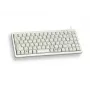 Cherry Slim Line G84-4100 Kompakte Tastatur, PS/2 + USB, 83 Tasten, Deutsches Layout (QWERTZ), Hellgrau