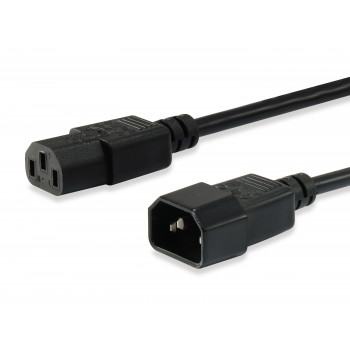Equip Netzkabel IEC C13 auf IEC C14, 1,5 m, Schwarz