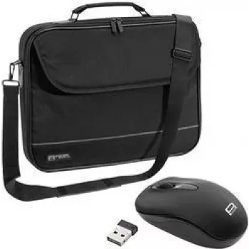 PEDEA Fair Laptoptasche 14,1 inch (35,8 cm) mit PC-Maus, Schwarz