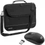 PEDEA Fair Laptoptasche 14,1 inch (35,8 cm) mit PC-Maus, Schwarz