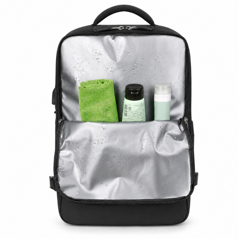 Extralink Black Forest KM06 Reise-Laptop-Rucksack 45x20x30 cm, Schwarz