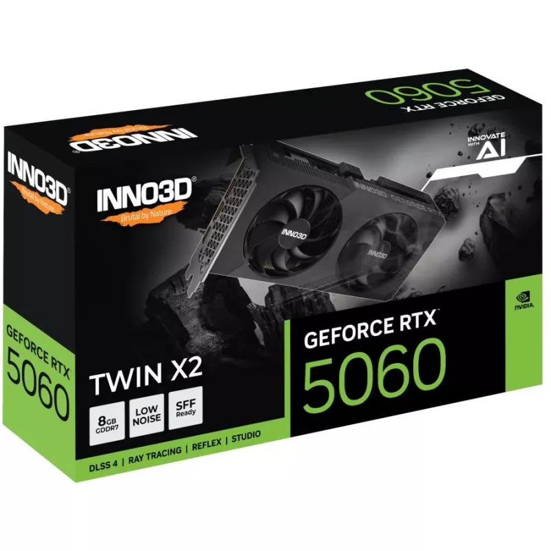 Inno3D RTX 5060 Twin X2 V2 8GB Grafikkarte N50602-08D7-198072N