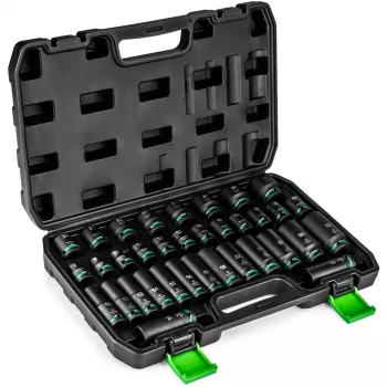 WUBER W33001 Lang-Steckschlüssel-Set 1/2 inch, 6-Kant, 35 Stk.