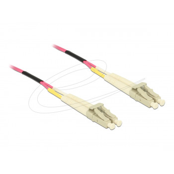 Delock 80156 LC Duplex auf LC Duplex Multimode OM4 LWL-Kabel, 75 m