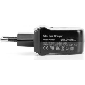 Bachmann 934.909 AirCharge 15W Ladegerät mit EU-Stecker, Schwarz