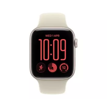 Apple Watch SE 3 GPS + Cellular 44 mm Aluminiumgehäuse Polarstern mit Sportarmband Sand – M/L