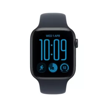 Apple Watch SE 3 GPS 44 mm Aluminiumgehäuse Mitternacht mit Sportarmband Blau – M/L