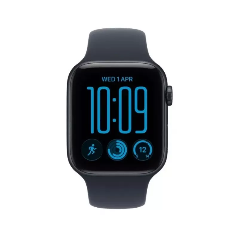 Apple Watch SE 3 GPS 44 mm Aluminiumgehäuse Mitternacht mit Sportarmband Blau – M/L