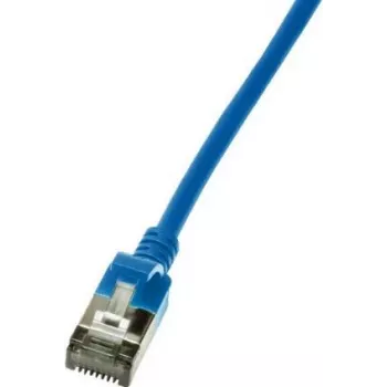 LogiLink Slim Cat6a Patchkabel RJ45, 0,3 m, Blau