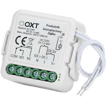 OXT T250DC Mini ZigBee Tuya Relaismodul, potentialfrei, AC 230 V / DC 5 V / 12-48 V