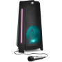 MEDION P61552 Bluetooth-Partylautsprecher mit Mikrofon und UKW-Radio, 2 x 22 W RMS, Schwarz