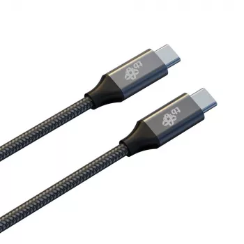 TB Geflochtenes USB 3.2 Gen 2 Kabel USB-C zu USB-C, 1 m, 100 W, Schwarz