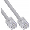 InLine® Modulares Rundkabel RJ12, Stecker/Stecker, 6-adrig, 6P6C, 1m