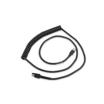 Zebra Geschirmtes Spiralkabel USB, Serie A, 9 ft, BC1.2 High Current, -30C (CBA-UF6-C09ZAR)