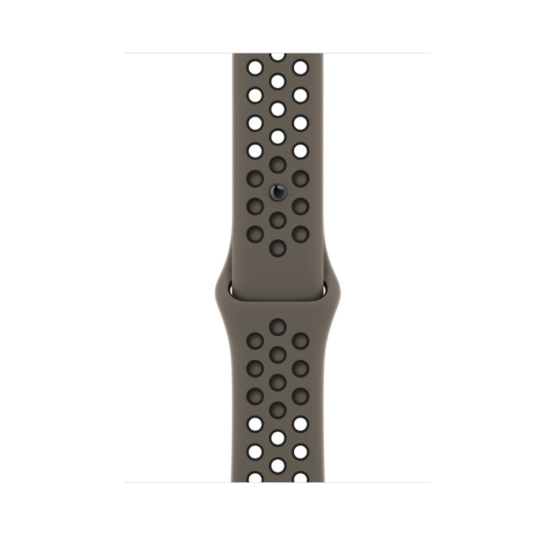 Apple Watch Nike Sportarmband 45mm – Olive Grey/Schwarz