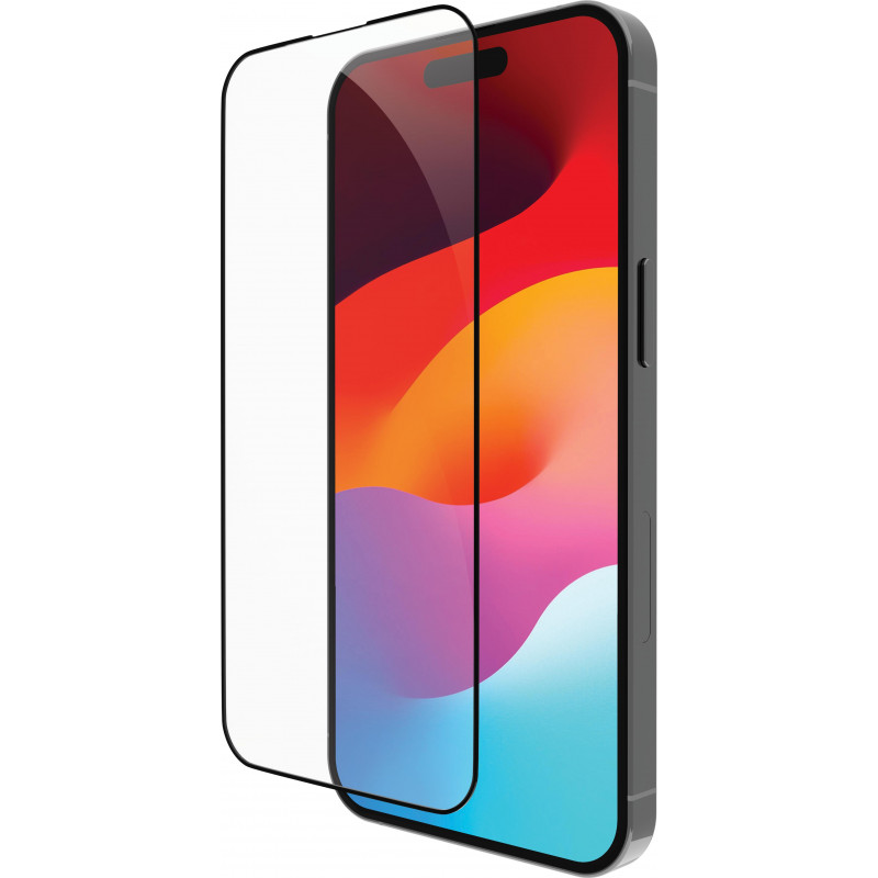 dbramante1928 eco-shield Displayschutz für Apple iPhone 15, schwarzer Rand