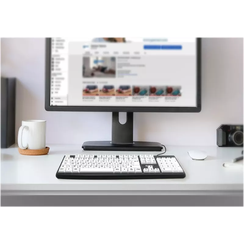 Geemarc KBSV3 USB-Tastatur, Deutsches Layout (QWERTZ), Weiß