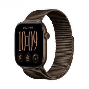 Apple Watch Series 12 GPS + Cellular 42mm dunkelbronzene Aluminiumhülle mit dunkelbronzener Milanese Loop