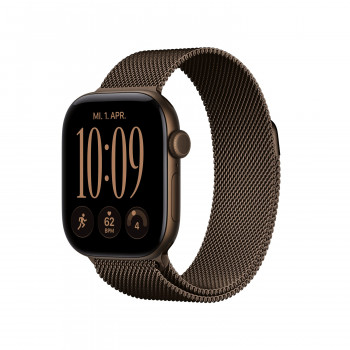 Apple Watch Series 12 GPS + Cellular 42mm dunkelbronzene Aluminiumhülle mit dunkelbronzener Milanese Loop