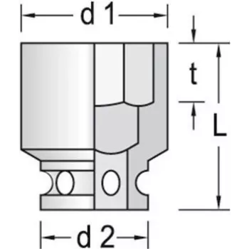 Gedore K 21 46 Kraft-Steckschlüssel, 1 Zoll Antrieb, 6-Kant, 46 mm (6183810)