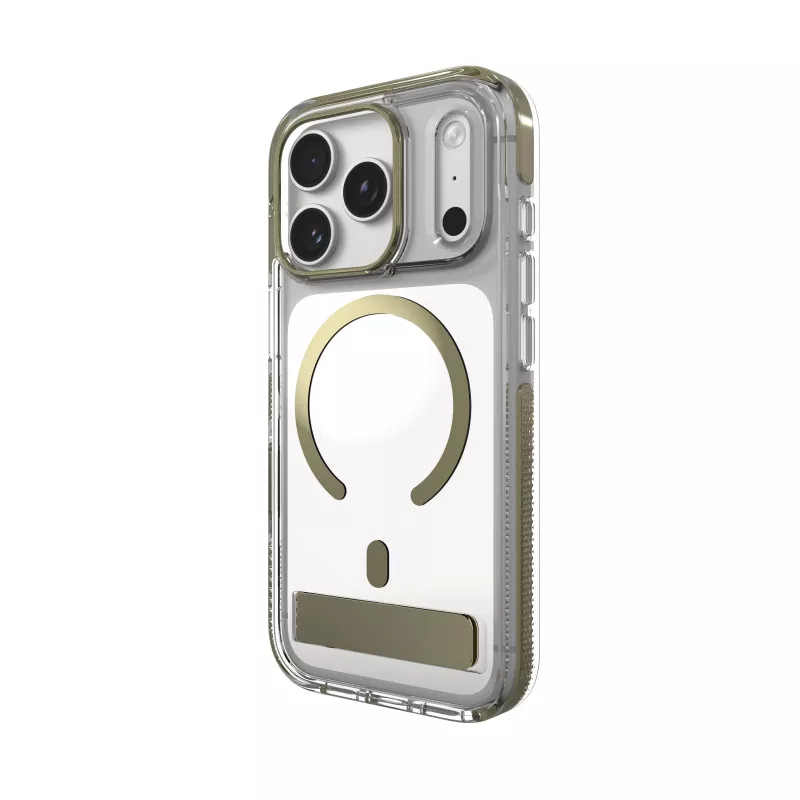 Zagg Santa Cruz Snap Metallic Hülle mit Ständer für iPhone 18 Pro / 17 Pro, Gold