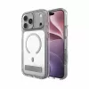 Zagg Santa Cruz Snap Metallic Hülle mit Ständer für iPhone 18 Pro Max / 17 Pro Max, Silber