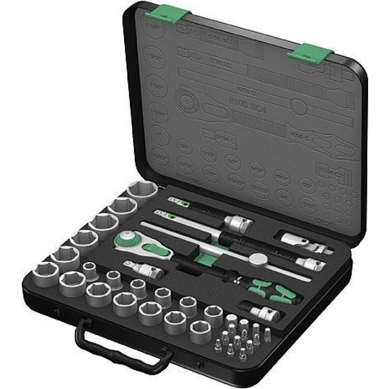 Wera 8100 SC 4 Zyklop Umschaltknarren-Set, 1/2 Zoll, 38 Stk. (05003647001)