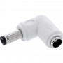 InLine® DC-Adapter, 5,5 x 2,5 mm, Stecker/Buchse, gewinkelt, weiß
