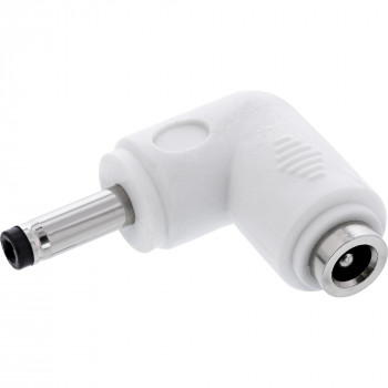 InLine® DC-Adapter, 4,0 x 1,7 mm, Stecker/Buchse, gewinkelt, weiß