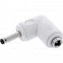 InLine® DC-Adapter, 3,5 x 1,35 mm, Stecker/Buchse, gewinkelt, weiß