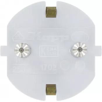 Kopp Schuko-Stecker, einteiliges Gehäuse, bis 3x1,5 mm², 16A, 250V~, IP20 (16731N)