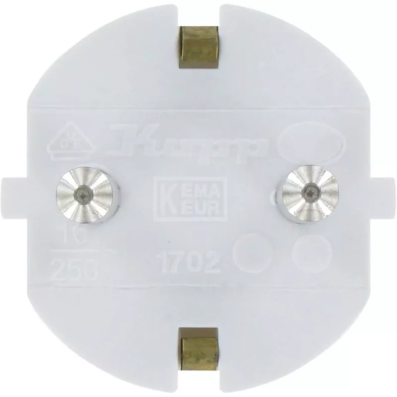 Kopp Schuko-Stecker, einteiliges Gehäuse, bis 3x1,5 mm², 16A, 250V~, IP20 (16731N)