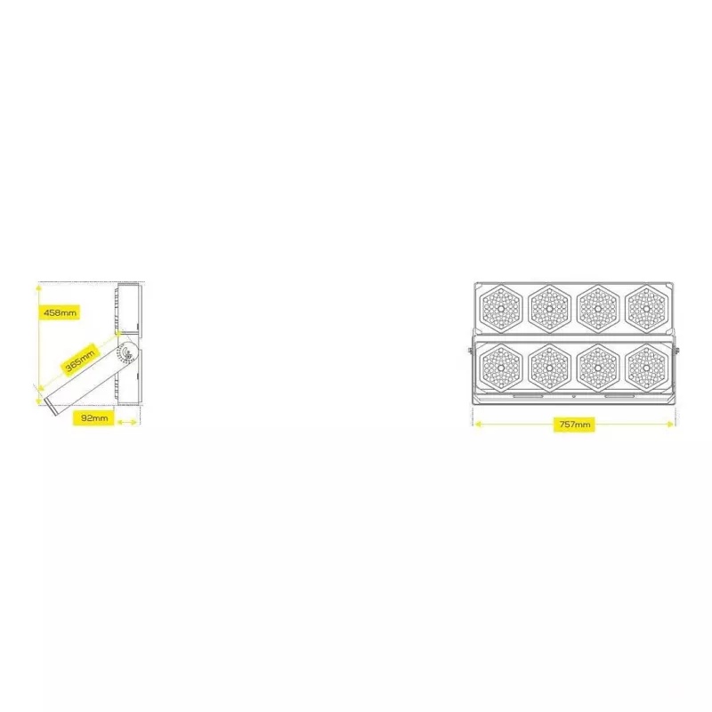 Synergy 21 LED-Flutlicht 800 W, IP67, IK08, Aluminium, schwarz, kaltweiß (S21-LED-NB00321)