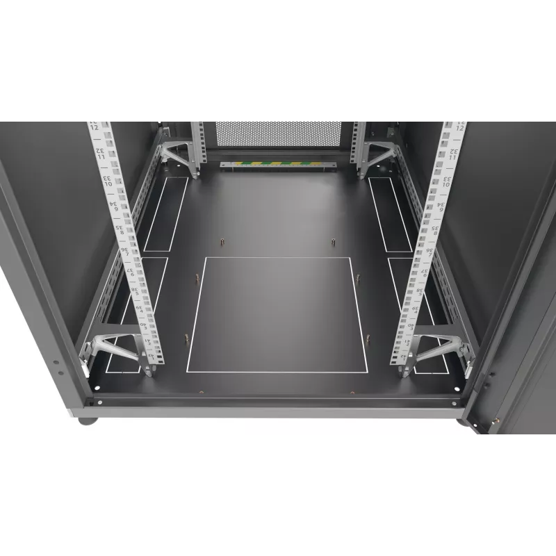 EFB-Elektronik PRO 19 inch Serverschrank 24U 800x1000 mm, Front- + Rücktür 1-teilig, RAL9005 (PRO-2480TS.P1)