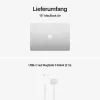 Apple MacBook Air 15 inch M5 10-Core CPU 10-Core GPU 24GB RAM 2TB SSD – Silber, deutsche Tastatur mit Touch ID, 35W Dual USB-C Netzteil (CTO)