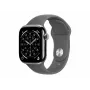 Apple Watch Series 11 GPS + Cellular 42 mm Titangehäuse Natur mit Sportarmband Grau – S/M