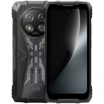 Blackview ROCK 2 5G Smartphone 12GB/256GB, 6,67 inch HD+ 120Hz, Unisoc T8100, 15000 mAh, NFC, MIL-STD-810H, Android 16, Schwarz