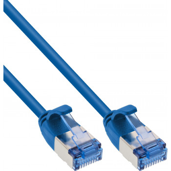 InLine Slim Cat6a U/FTP Patchkabel RJ45, 1 m, Blau
