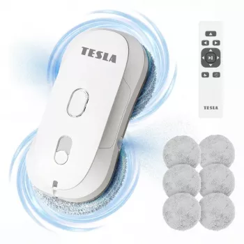 Tesla RoboStar W400 Pro Fensterreinigungsroboter mit rotierenden Wischmopps (ROBW400WHTPRO)