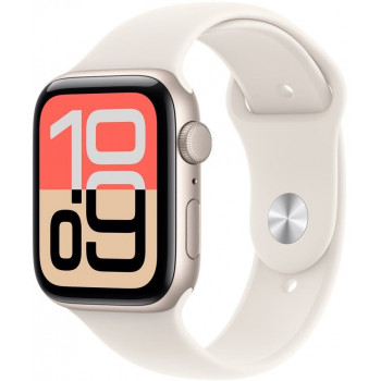 Apple Watch SE 3 (2025) GPS 40mm, Starlight Aluminiumgehäuse, Starlight Sportarmband S/M (MEH34)