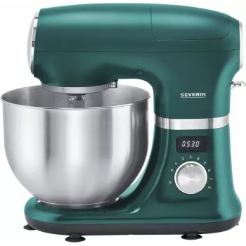 Severin KM 3896 Küchenmaschine, Edelstahl / Mattgrün / Schwarz