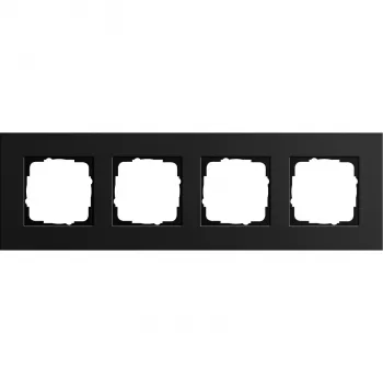 Gira Abdeckrahmen 4-fach, Aluminium Schwarz (0214126)